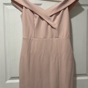 Chic Strapless Blush Dress